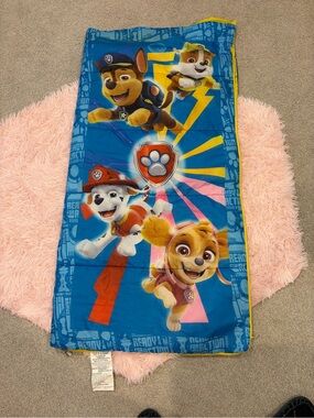 Paw Patrol Blue and Yellow Kids Sleeping Bag with Characters